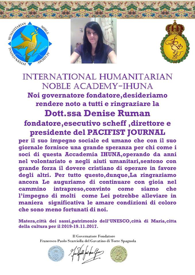 Attestato Denise Ruman