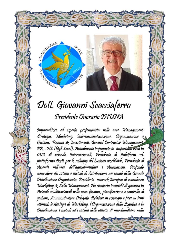 Attestato Giovanni Scacciaferro